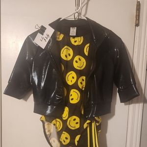 Lc happy face leo, leggings and jacker